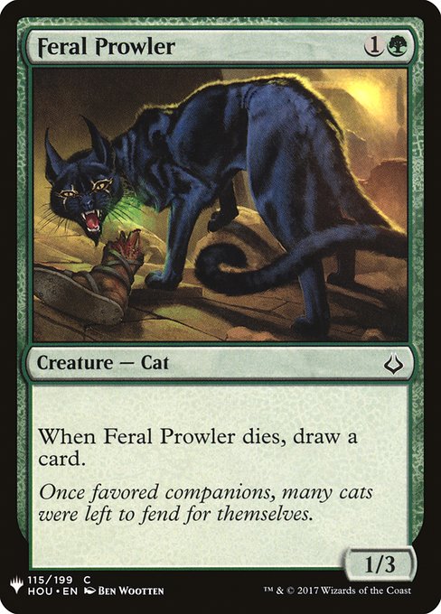 《残忍な野猫/Feral Prowler》[PWシンボル付き再版] 緑C
